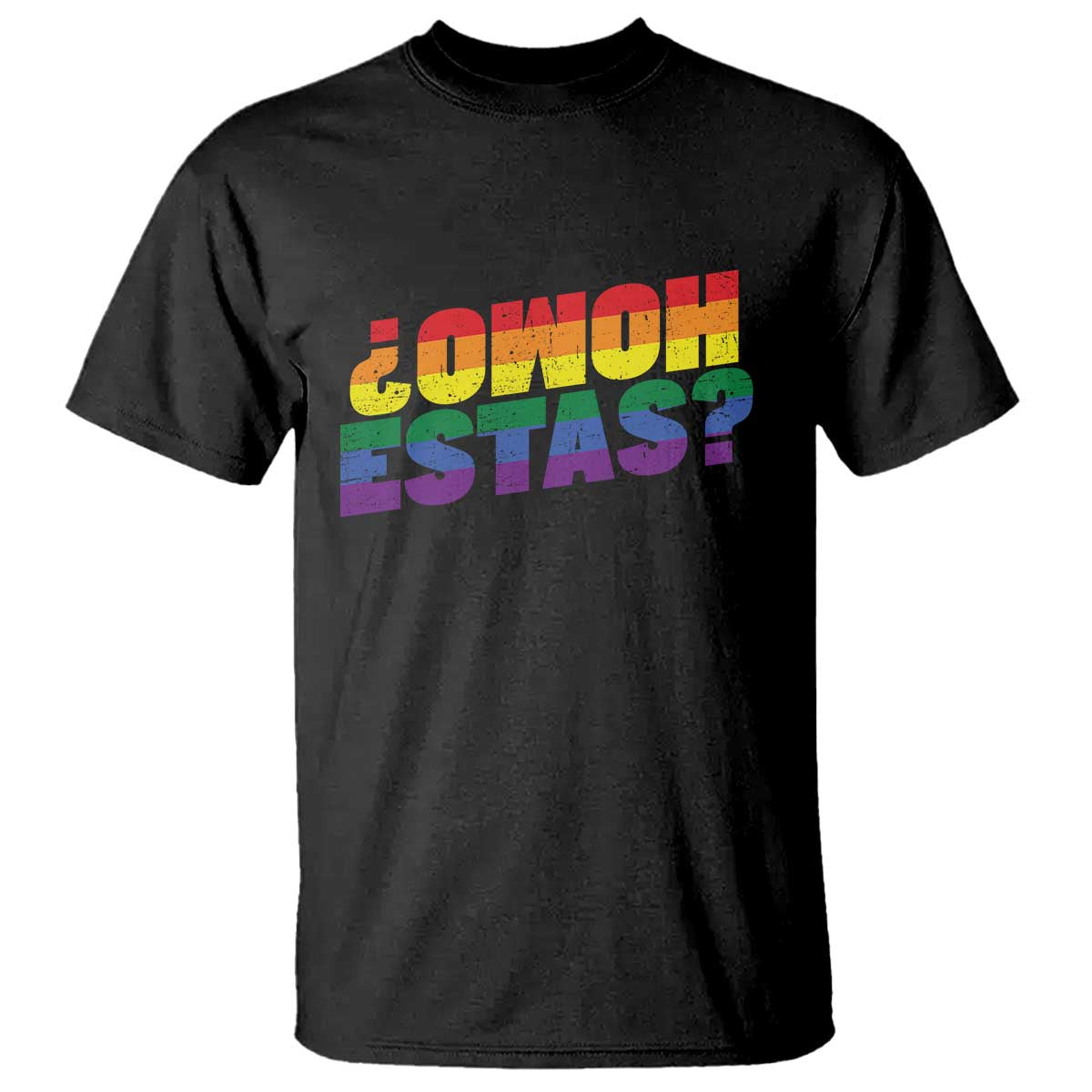 Funny Spanish Mexican Homo Estas T Shirt Gay Pride Ally LGBTQ Month TS11 Black Print Your Wear