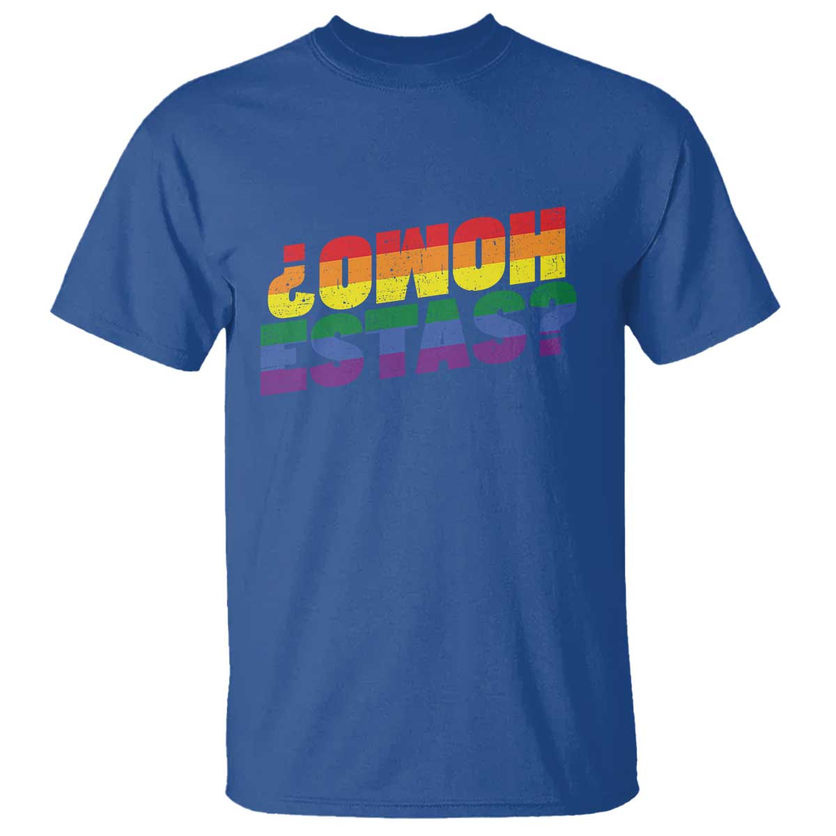Funny Spanish Mexican Homo Estas T Shirt Gay Pride Ally LGBTQ Month TS11 Royal Blue Print Your Wear