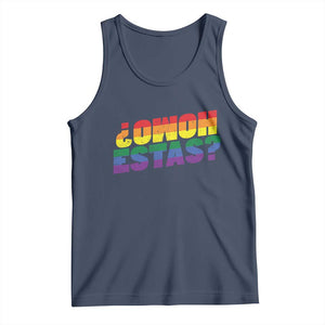 Funny Spanish Mexican Homo Estas Tank Top Gay Pride Ally LGBTQ Month TS11 Navy Print Your Wear