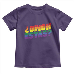 Funny Spanish Mexican Homo Estas Toddler T Shirt Gay Pride Ally LGBTQ Month TS11 Purple Print Your Wear