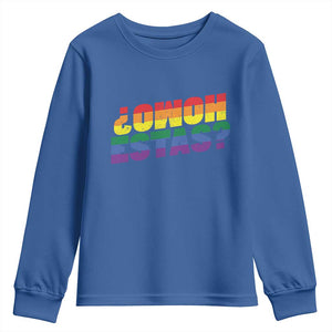 Funny Spanish Mexican Homo Estas Youth Sweatshirt Gay Pride Ally LGBTQ Month TS11 Royal Blue Print Your Wear