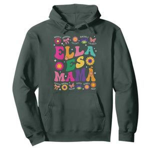 Funny Spanish Mom Hoodie Ella Es Mama Latina Mother's Day TS11 Dark Forest Green Print Your Wear
