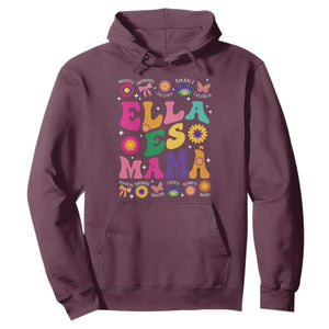 Funny Spanish Mom Hoodie Ella Es Mama Latina Mother's Day TS11 Maroon Print Your Wear