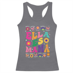 Funny Spanish Mom Racerback Tank Top Ella Es Mama Latina Mother's Day TS11 Charcoal Print Your Wear