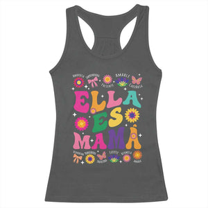 Funny Spanish Mom Racerback Tank Top Ella Es Mama Latina Mother's Day TS11 Dark Heather Print Your Wear