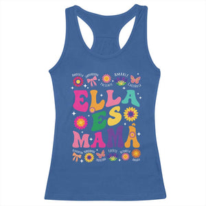 Funny Spanish Mom Racerback Tank Top Ella Es Mama Latina Mother's Day TS11 Royal Blue Print Your Wear