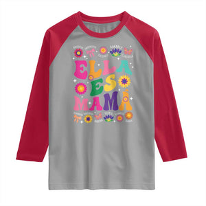 Funny Spanish Mom Raglan Shirt Ella Es Mama Latina Mother's Day TS11 Sport Gray Red Print Your Wear