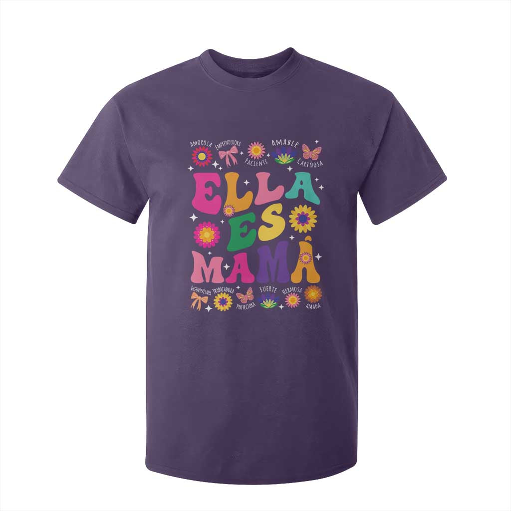 Funny Spanish Mom T Shirt For Kid Ella Es Mama Latina Mother's Day TS11 Purple Print Your Wear