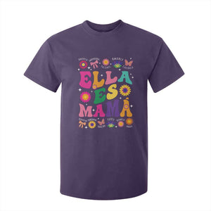Funny Spanish Mom T Shirt For Kid Ella Es Mama Latina Mother's Day TS11 Purple Print Your Wear