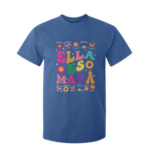 Funny Spanish Mom T Shirt For Kid Ella Es Mama Latina Mother's Day TS11 Royal Blue Print Your Wear