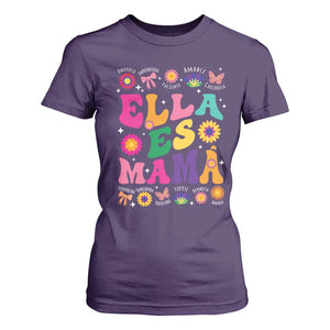 Funny Spanish Mom T Shirt For Women Ella Es Mama Latina Mother's Day TS11 Purple Print Your Wear