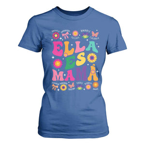 Funny Spanish Mom T Shirt For Women Ella Es Mama Latina Mother's Day TS11 Royal Blue Print Your Wear