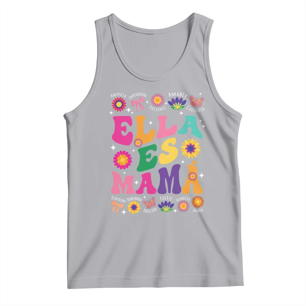 Funny Spanish Mom Tank Top Ella Es Mama Latina Mother's Day TS11 Athletic Heather Print Your Wear
