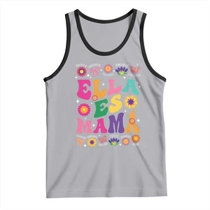 Funny Spanish Mom Tank Top Ella Es Mama Latina Mother's Day TS11 Athletic Heather Black Print Your Wear