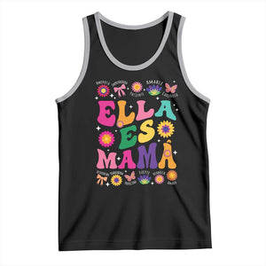 Funny Spanish Mom Tank Top Ella Es Mama Latina Mother's Day TS11 Black Athletic Heather Print Your Wear