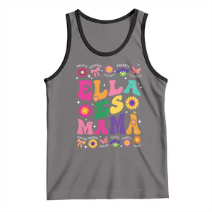 Funny Spanish Mom Tank Top Ella Es Mama Latina Mother's Day TS11 Deep Heather Black Print Your Wear