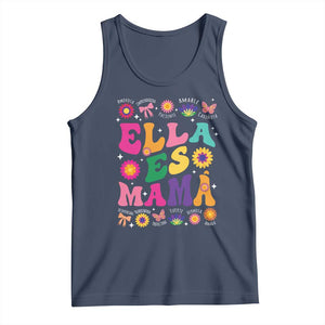 Funny Spanish Mom Tank Top Ella Es Mama Latina Mother's Day TS11 Navy Print Your Wear