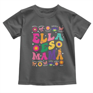 Funny Spanish Mom Toddler T Shirt Ella Es Mama Latina Mother's Day TS11 Dark Heather Print Your Wear