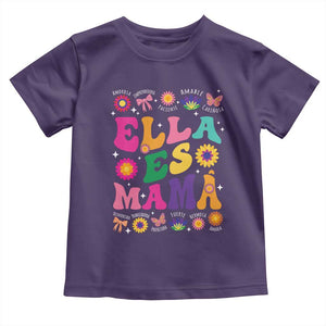 Funny Spanish Mom Toddler T Shirt Ella Es Mama Latina Mother's Day TS11 Purple Print Your Wear
