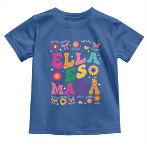 Funny Spanish Mom Toddler T Shirt Ella Es Mama Latina Mother's Day TS11 Royal Blue Print Your Wear