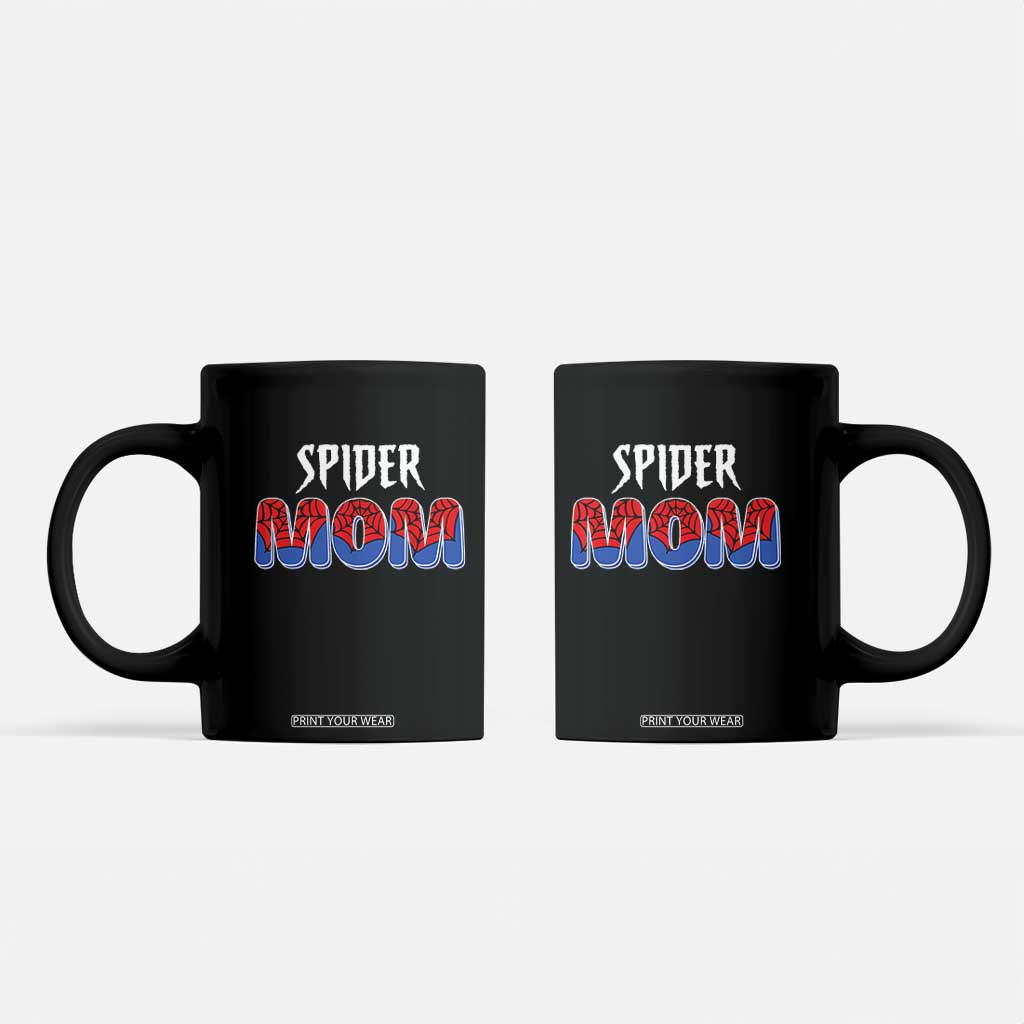 Funny Spider Mom Coffee Mug Son Birthday Party TS02 Black Print Your Wear