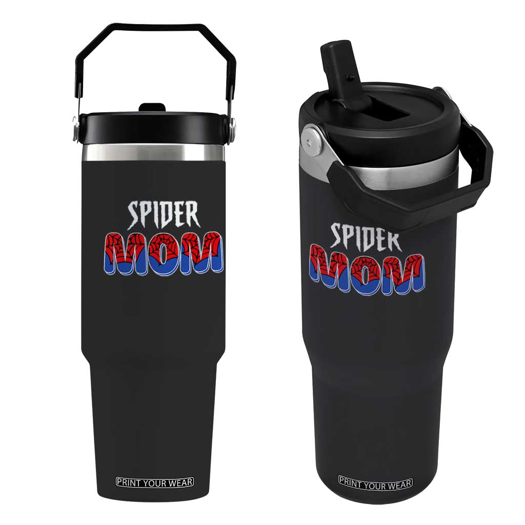 Funny Spider Mom Flip Straw Tumbler Son Birthday Party TS02 One Size: 30 oz Black Print Your Wear