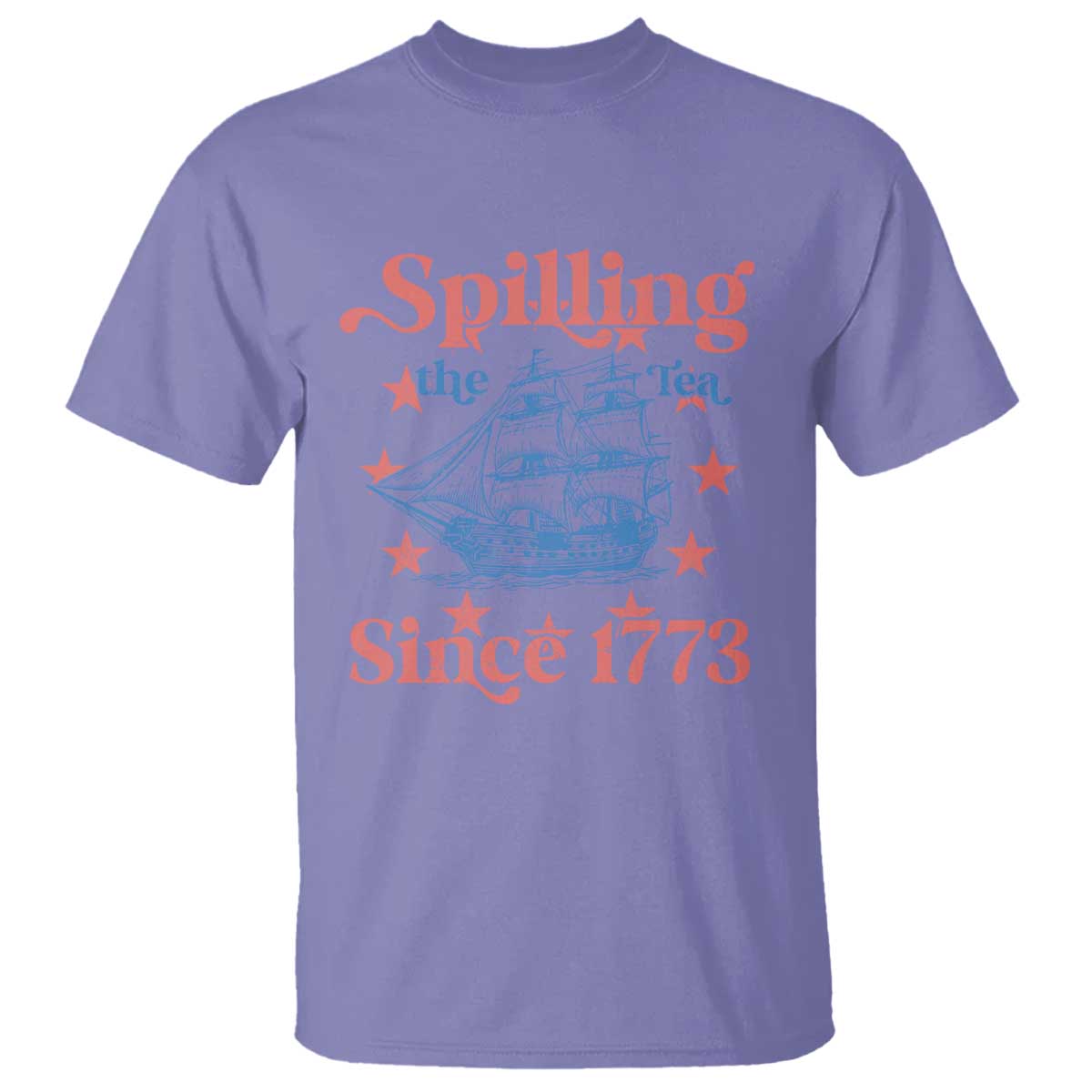 Funny Spilling The Tea Since 1776 T Shirt Us History Teacher 4th Of July TS11 Violet Print Your Wear