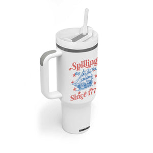 Funny Spilling The Tea Since 1776 Tumbler With Handle Us History Teacher 4th Of July TS11 Print Your Wear