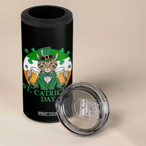 Funny St Catrick's Day Beer 4 in 1 Can Cooler Tumbler St Patrick's Day Cat Beer Shamrock TS11 Print Your Wear