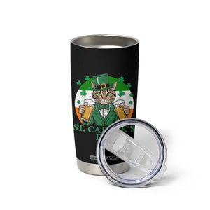 Funny St Catrick's Day Beer Tumbler Cup St Patrick's Day Cat Beer Shamrock TS11 Print Your Wear