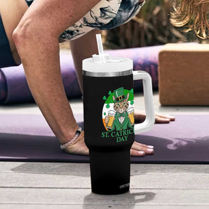 Funny St Catrick's Day Beer Tumbler With Handle St Patrick's Day Cat Beer Shamrock TS11 Print Your Wear