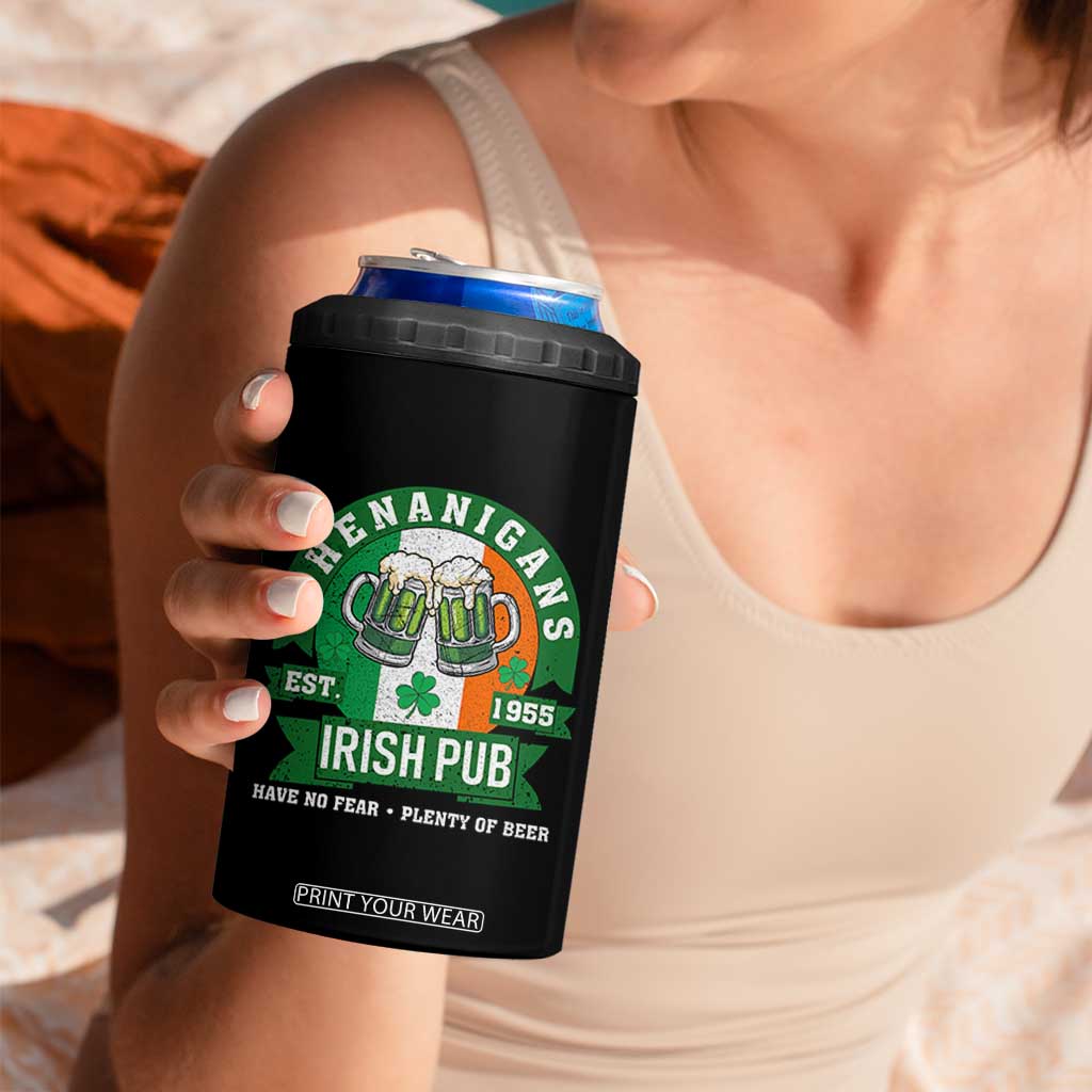 Funny St Patrick's Day Beer Drinking 4 in 1 Can Cooler Tumbler Shenanigans Irish Pub Have No Fear Plenty Of Beer TS11 Print Your Wear