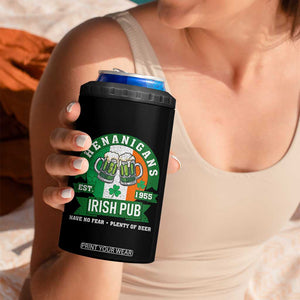 Funny St Patrick's Day Beer Drinking 4 in 1 Can Cooler Tumbler Shenanigans Irish Pub Have No Fear Plenty Of Beer TS11 Print Your Wear