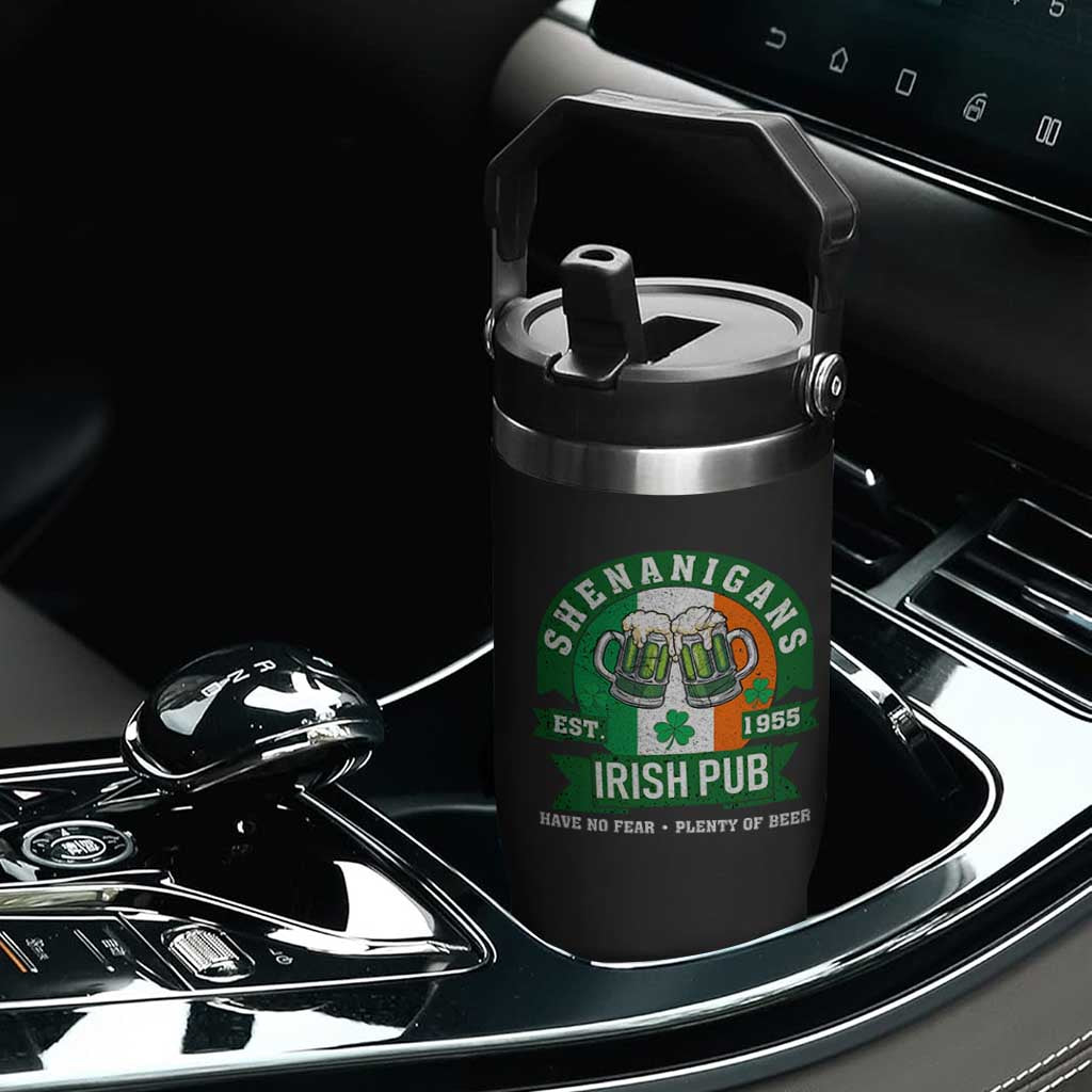 Funny St Patrick's Day Beer Drinking Flip Straw Tumbler Shenanigans Irish Pub Have No Fear Plenty Of Beer TS11 Print Your Wear