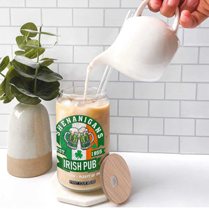 Funny St Patrick's Day Beer Drinking Glass Can Shenanigans Irish Pub Have No Fear Plenty Of Beer TS11 Print Your Wear