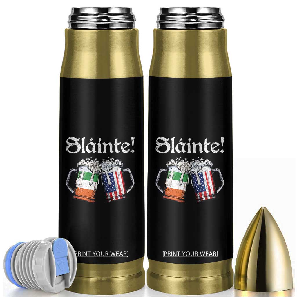 Funny St Patrick's Day Beer Drinking Slainte Bullet Tumbler Irish American Beer TS11 Black Print Your Wear
