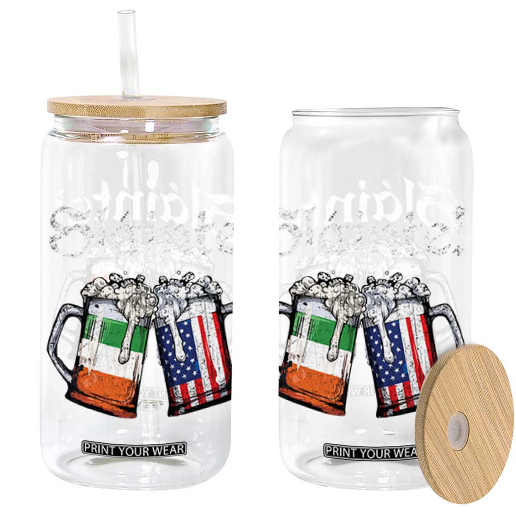 Funny St Patrick's Day Beer Drinking Slainte Glass Can Irish American Beer TS11 Black Print Your Wear