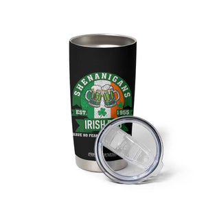 Funny St Patrick's Day Beer Drinking Tumbler Cup Shenanigans Irish Pub Have No Fear Plenty Of Beer TS11 Print Your Wear