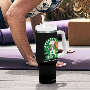 Funny St Patrick's Day Beer Drinking Tumbler With Handle Shenanigans Irish Pub Have No Fear Plenty Of Beer TS11 Print Your Wear