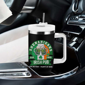 Funny St Patrick's Day Beer Drinking Tumbler With Handle Shenanigans Irish Pub Have No Fear Plenty Of Beer TS11 Print Your Wear