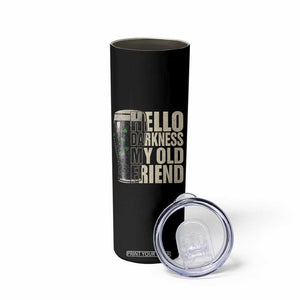 Funny St Patrick's Day Black Irish Beer Skinny Tumbler Hello Darkness My Old Friend Shamrock TS11 Print Your Wear