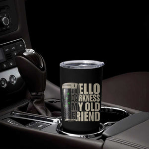 Funny St Patrick's Day Black Irish Beer Tumbler Cup Hello Darkness My Old Friend Shamrock TS11 Print Your Wear