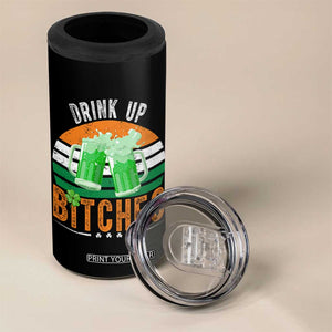 Funny St Patrick's Day Irish Beer Drinking 4 in 1 Can Cooler Tumbler Drink Up Bitches Beer Mug TS11 Print Your Wear