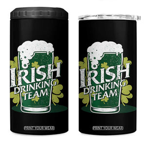Funny St Patrick's Day Irish Beer Drinking 4 in 1 Can Cooler Tumbler Irish Drinking Team Green Beer Shamrock TS11 One Size: 16 oz Black Print Your Wear