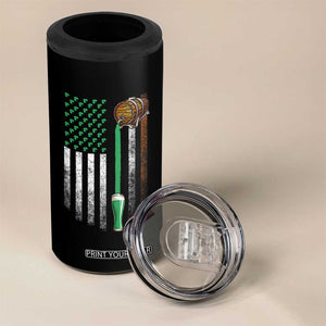 Funny St Patrick's Day Irish Beer Drinking 4 in 1 Can Cooler Tumbler Vintage Irish American Flag TS11 Print Your Wear