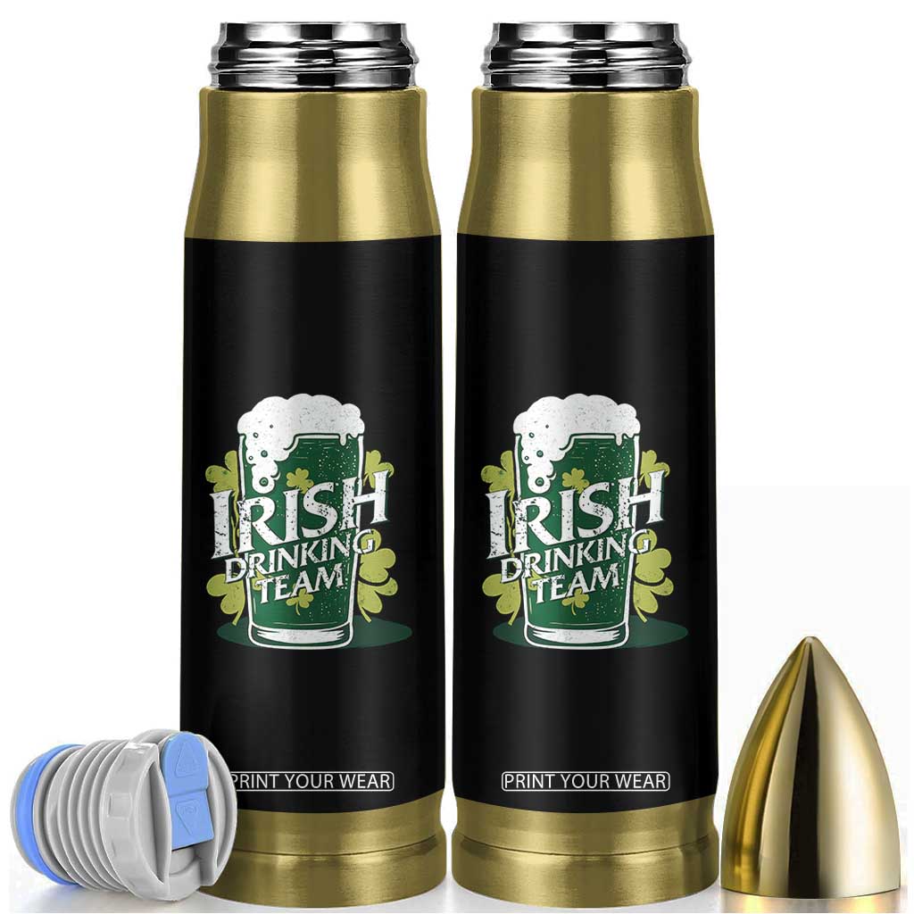 Funny St Patrick's Day Irish Beer Drinking Bullet Tumbler Irish Drinking Team Green Beer Shamrock TS11 Black Print Your Wear