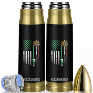Funny St Patrick's Day Irish Beer Drinking Bullet Tumbler Vintage Irish American Flag TS11 Black Print Your Wear