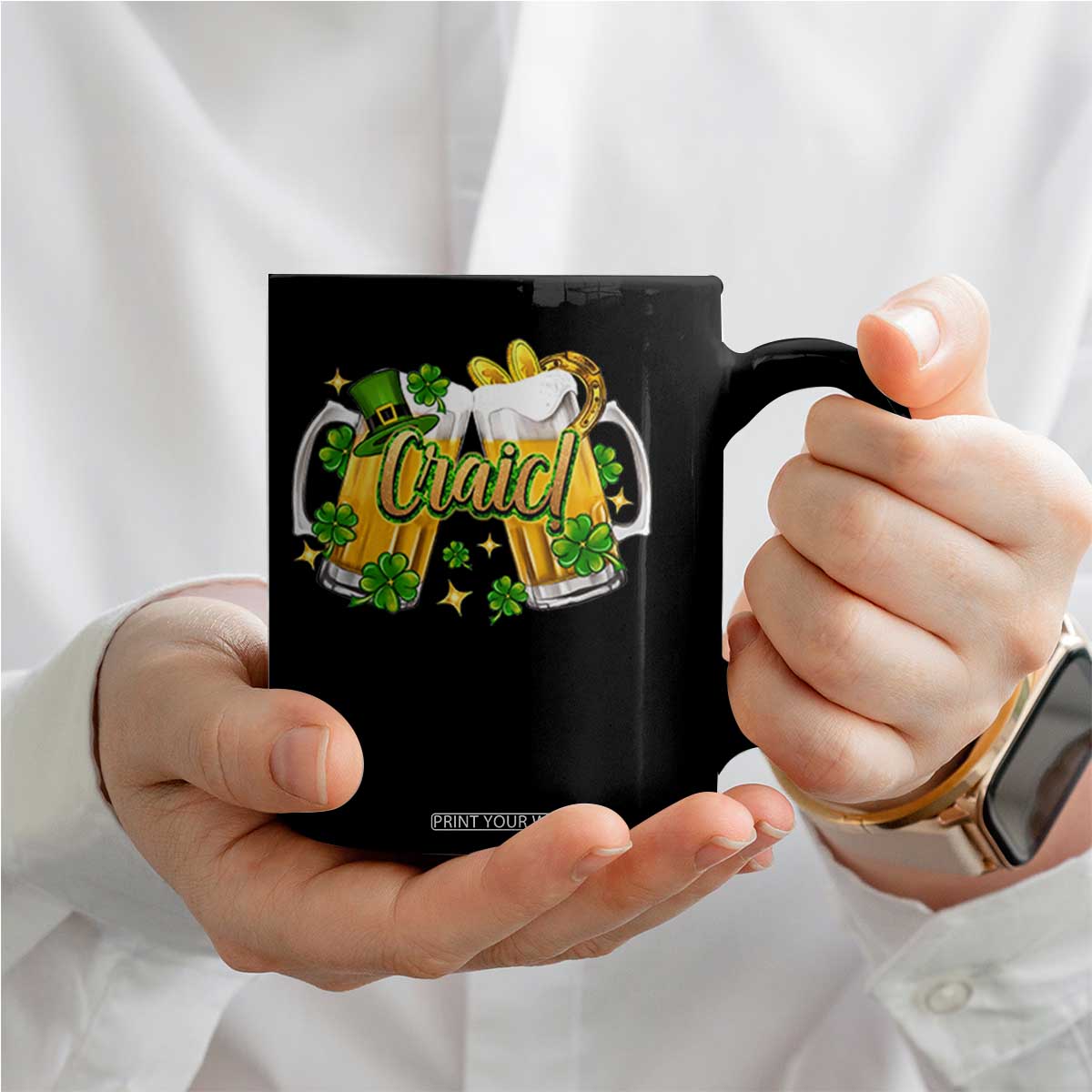 Funny St Patrick's Day Irish Beer Drinking Craic Coffee Mug TS11 Print Your Wear