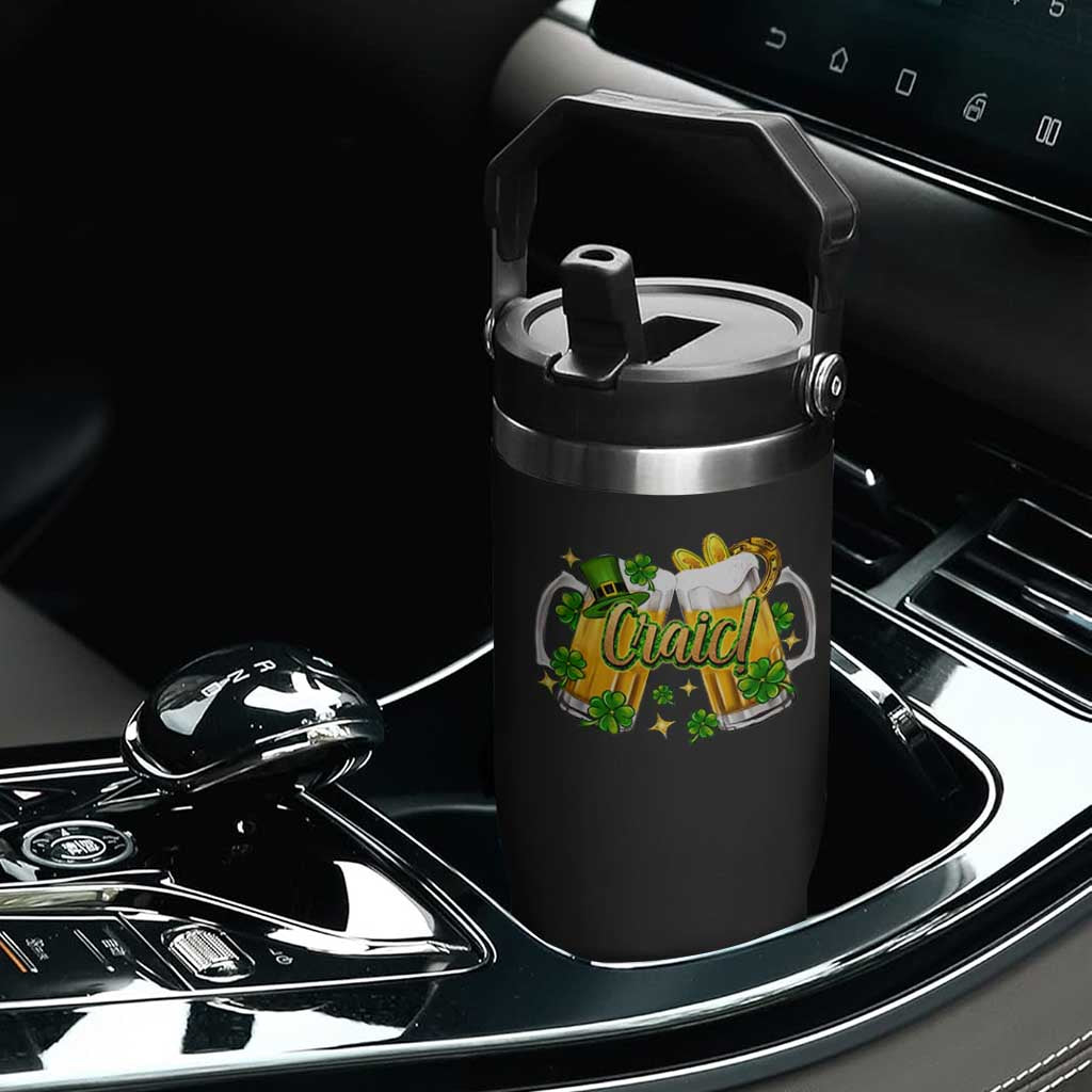 Funny St Patrick's Day Irish Beer Drinking Craic Flip Straw Tumbler TS11 Print Your Wear