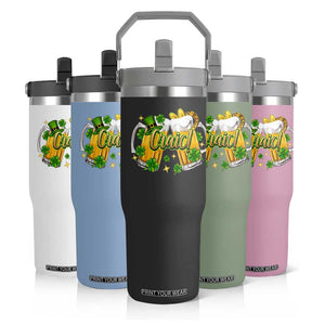 Funny St Patrick's Day Irish Beer Drinking Craic Flip Straw Tumbler TS11 Print Your Wear